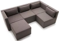 Kampinė sofa Hanah Home Maya 825BLC1670, ruda sp., 80 x 68 cm x 72 cm