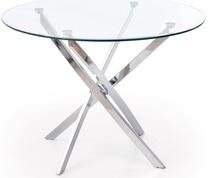 Stalas Raymond, skaidri sp./chromo sp., 100 cm x 100 cm x 73 cm
