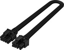 Kabelis SilverStone SST-PP06BE-PC335 8-Pin EPS, 6/8-Pin PCIe, 0.35 m, juoda sp.