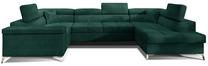Kampinė sofa Thiago Monolith 37, žalia sp., dešininė, 350 x 202 cm x 90 cm