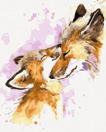Tapymas pagal skaičius Paint it! Love of foxes, įvairių spalvų