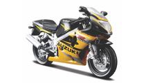 Игрушечный мотоцикл Maisto Suzuki GSX-R600 JMMSTMKCCI73543, 1:18, черный цв./желтый цв.