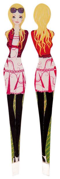 Kosmētiskā pincete, uzacīm Titania DOLL Slanted Red