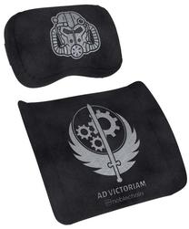 Kėdžių pagalvėlė Noblechairs Brotherhood Of Steel, juoda sp./pilka sp., 30 cm x 19 cm, 2 vnt.