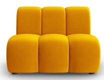 Modulinė sofa Micadoni Home Lupine Velvet, geltona sp., 90 x 87 cm x 70 cm