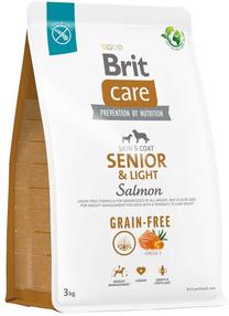 Sausas šunų maistas Brit Care Senior & Light Salmon, lašiša, 3 kg