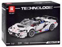 Konstruktorius, automobilis Technologie Super Racing, 348 vnt., balta/įvairių spalvų