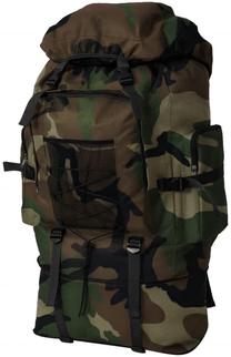 Turistinė kuprinė VLX Army-Style 91095, alyvuogių žalia sp./ruda sp./tamsiai žalia sp., 100 l