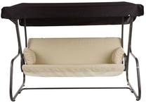 Lauko sūpynės Patio Vita, ruda sp./juoda sp./pilka sp., 220 cm x 134 cm x 157 cm