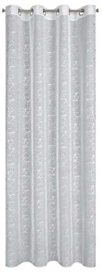 Dieninė užuolaida Reva, balta sp./sidabro sp., 140 cm x 250 cm