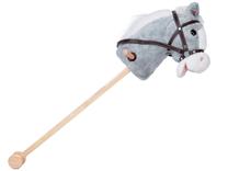 Игрушка для верховой езды, лошадь Hobby ZA5442, дерево, плюшевый, серый цв.