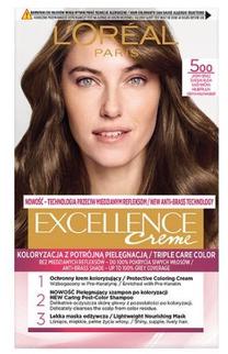 Matu krāsa L’Oréal Paris Excellence Creme, gaiši brūna krās., 5.00, 176 ml