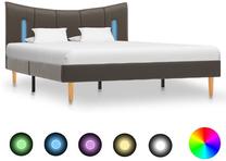 Кровать полтора места VLX Faux Leather 288545, 120 x 200 cm, антрацитовый цв., без матраса, с решеткой