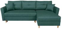 Kampinė sofa Aradena, žalia sp., 230 x 147 cm x 86 cm