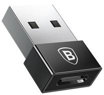 Adapteris Baseus Exquisite, USB-A male to USB-C female, juoda sp.