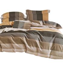 Patalynės užvalkalų komplektas SBA-089, kreminė sp./pilka sp./ruda sp., 70 x 80 cm, 160 x 200 cm