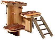 Dzīvnieku māja grauzējiem Karlie Wonderland Climbing Park, 28 cm x 23 cm x 18 cm, brūngans krās.