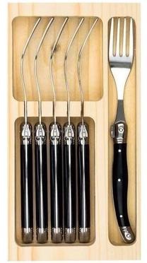 Šakutė Style De Vie Laguiole Premium Line PrVorkZwart, nerūdijantysis plienas, juoda sp., 6 vnt.