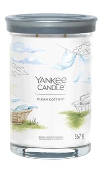 Свеча, ароматическая Yankee Candle Signature Clean Cotton, 60 - 100 час, 567 г, белый цв.