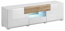 TV galds Helvetia Toledo WM 41, ozola krās./balts krās., 159 cm x 39.3 cm x 48 cm