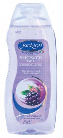 Kūno prausimosi želė Jacklon Blackberry And Musk, 300 ml