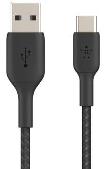 Кабель Belkin Braided USB-C USB-A USB Type-C, USB Type A, 3 м, черный цв.