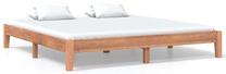 Lova dvigulė VLX Solid Teak Wood 326278, 200 x 200 cm, ruda sp., be čiužinio, su grotelėmis