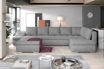 Kampinė sofa Giovanni Monolith 84, pilka sp., kairinė, 200 x 340 cm x 88 cm