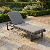 Lauko gultas Domoletti CL-23-9 SUN LOUNGER, pilka sp., 195 cm x 63 cm x 26 cm