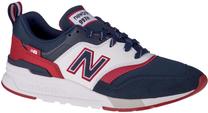 Кроссовки New Balance, синий цв./красный цв., 44