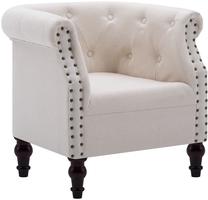 Krėslas VLX Fabric 247004, dramblio kaulo sp., 60 cm x 67 cm x 67 cm