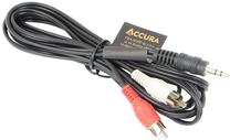 Adapteris Accura 3.5 mm male, RCA male, 2.5 m, melna krās.