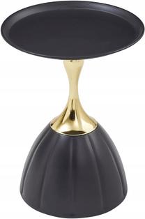 Kavos staliukas Piana, aukso/juodas, 38 cm x 38 cm x 50 cm