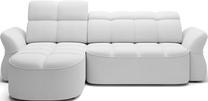 Kampinė sofa Beneth Paolli 01, balta sp., kairinė, 185 x 301 cm x 115 cm
