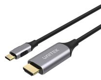 Adapteris Unitek V1125A USB C To HDMI 2.0 USB Type C Male, HDMI 2.0 Male, 1.8 m, melna krās.