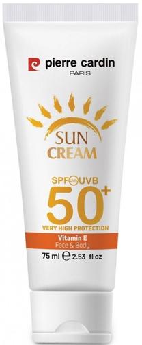 Kremas įdegio priežiūrai kūnui/veidui Pierre Cardin Sun SPF50+, 75 ml