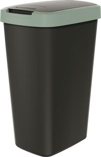Atkritumu tvertne Prosperplast Compacta Q, melna krās./zaļa krās., 45 l, 61.2 cm x 29.8 cm