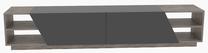 ТВ стол Kalune Design Rhodes, антрацитовый цв./коричневый цв., 37.1 см x 240 см x 47.4 см