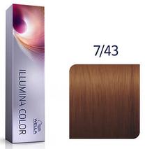 Matu krāsa Wella Professionals Illumina Color, medium red gold blonde krās., 7/43, 60 ml