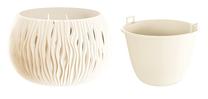 Gėlių vazonas Prosperplast Sandy Bowl DSK370, plastikinis, Ø 37 cm, smėlio sp.