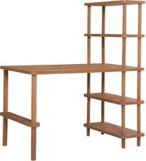 Rašomasis stalas su lentyna Kalune Design Nano 688DRA1101, 120 cm x 70 cm, 137.3 cm, pušies sp