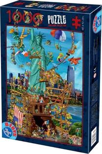 Dėlionė D-Toys Statue Of Liberty 446203, 68 cm x 47 cm, 1000 vnt., įvairių spalvų