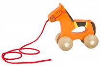 Развивающая игра Iwood Pull Along Horse, коричневый цв.