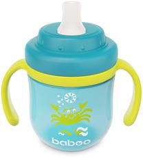 Gertuvė su silikoniniu snapeliu Baboo Sea Life, 200 ml, 6+ mėn., plastikas/silikonas, mėlyna sp./žalia sp.