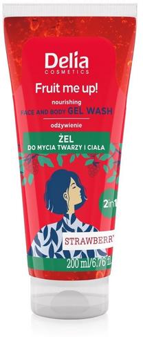 Sejas mazgāšanas želeja Delia Cosmetics Fruit Me Up! Strawberry, 200 ml, 3+