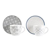 Puodelis su lėkštute Velvet 5908216716126, (spalva/dizainas parenkami atsitiktine tvarka), 0.25 l