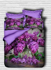 Patalynės užvalkalų komplektas Mijolnir 178PRL2034, žalia sp./violetinė sp., 50 x 70 cm, 200 x 220 cm