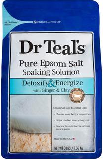 Vannas sāls Dr Teal's Pure Epsom Detoxify & Energize, 1360 g