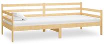 Lova viengulė VLX Solid Pinewood 3083589, 90 x 200 cm, medžio sp., su čiužiniu, su grotelėmis