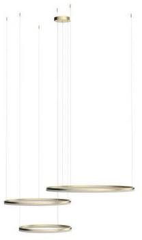 Valgusti rippuv AZzardo Halo AZ5350, LED, 3000 - 6000 °K, 1 x 180 W, valge v. / kuldne v., 120 x 120 cm